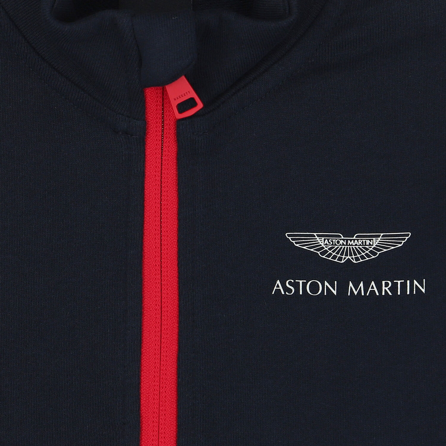 Boys Navy Logo Zip Up Top, 1, hi-res