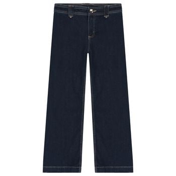Girls Navy Blue Denim Jeans