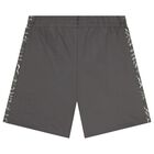 Boys Grey Logo Shorts, 1, hi-res