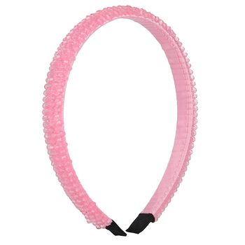 Girls Pink Embellished Headband