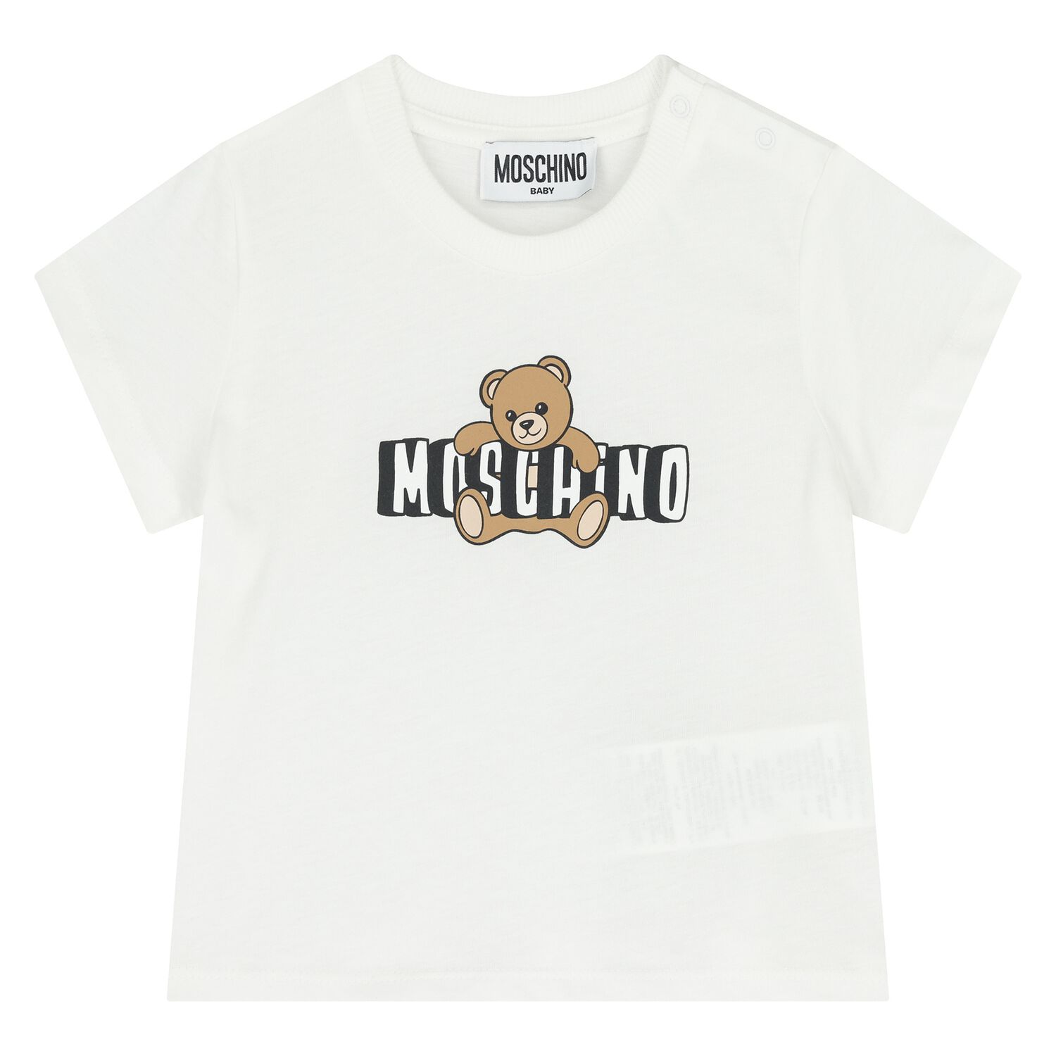 Younger White Teddy Bear Logo T-Shirt, 1, hi-res