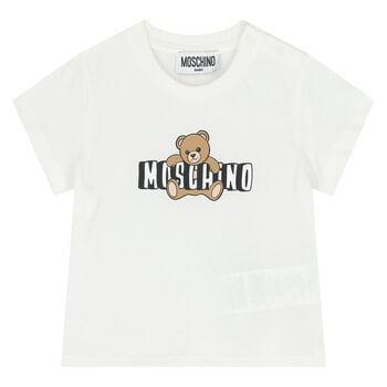Younger White Teddy Bear Logo T-Shirt
