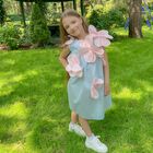 فستان بنات بطبعة الزهور باللون الوردي و الأزرق, 1, hi-res
