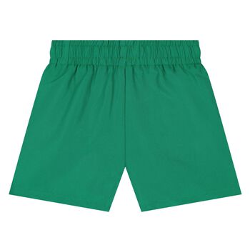 Younger Boys Green Logo Swim Shorts