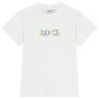 Boys White & Blue Logo Shorts Set, 1, hi-res