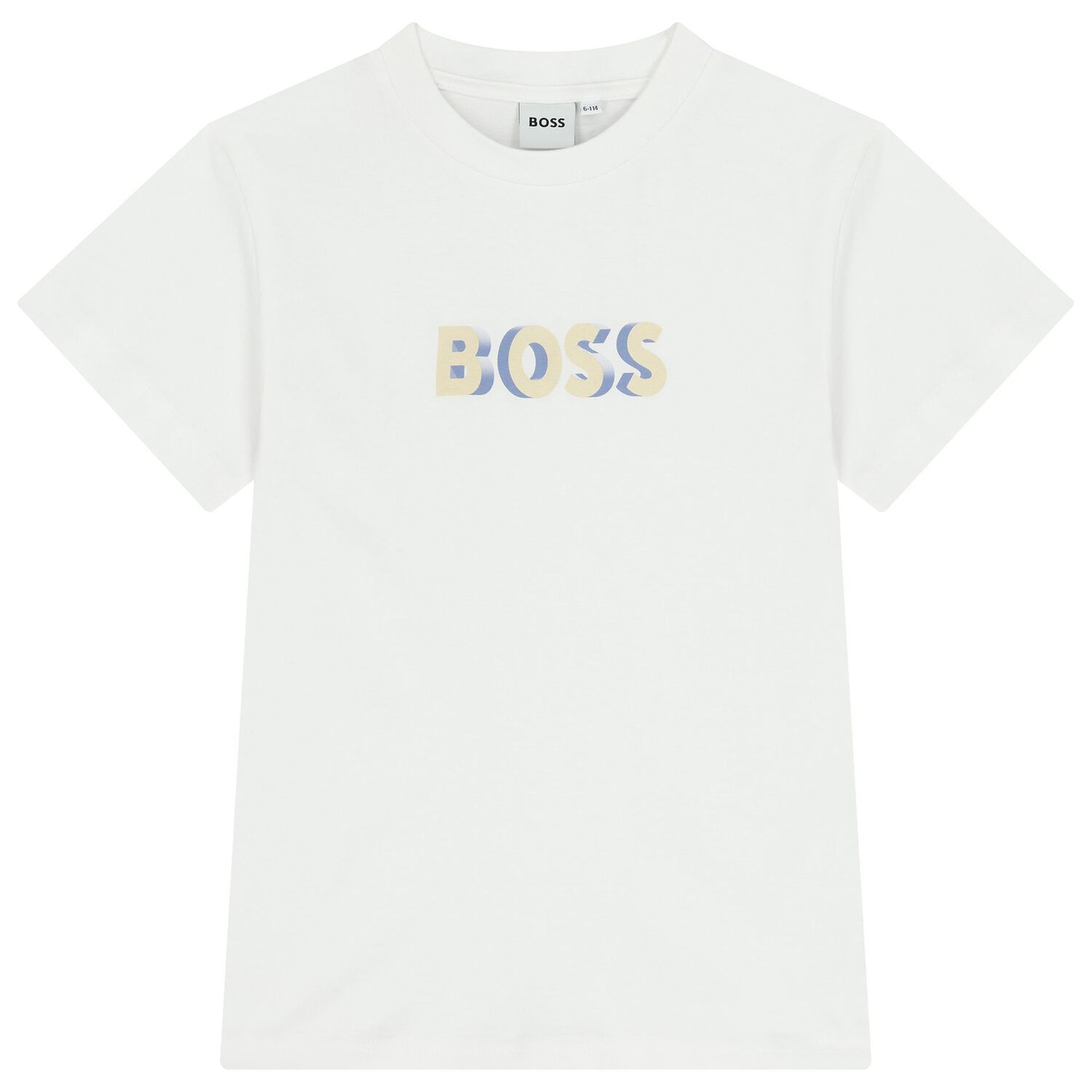 Boys White & Blue Logo Shorts Set, 1, hi-res