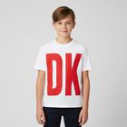Boys White Logo T-Shirt, 1, hi-res