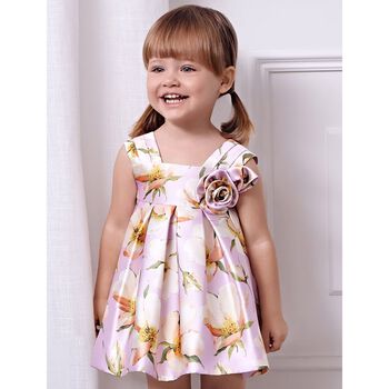 Younger Girls Pink Floral Dress