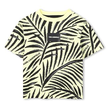 Boys Mini Me Yellow & Black Logo T-Shirt