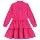 فستان بنات بالشعار باللون الزهري, 1, hi-res