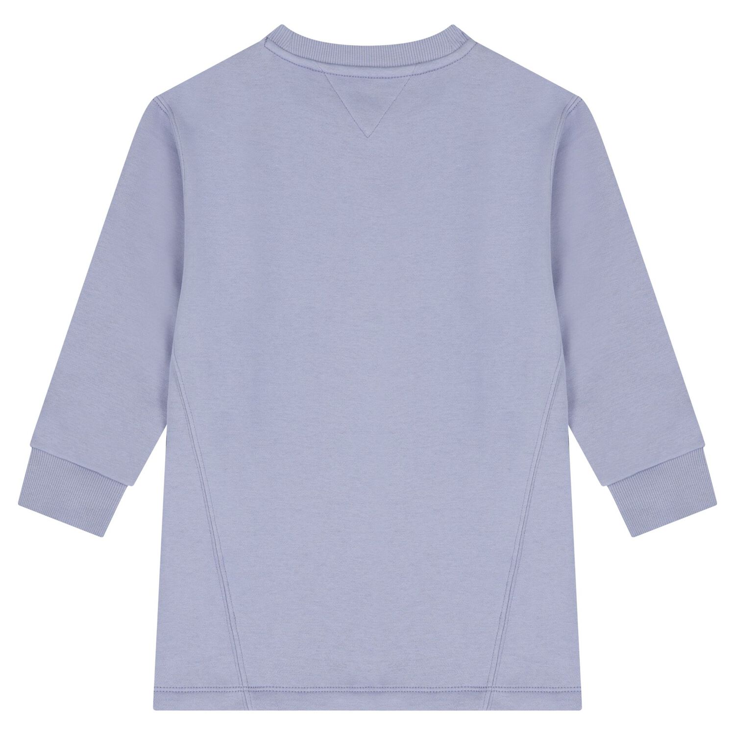 فستان بنات سويت شيرت بالشعار مزين بالزهور باللون الازرق , 2, hi-res