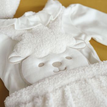 Baby Girls Ivory Sheep Skirt Set