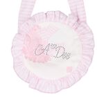 Girls White & Pink Cotton Bag, 1, hi-res