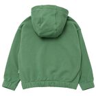 Boys Green Logo Zip Up Top, 1, hi-res