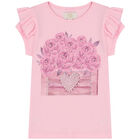 طقم تنورة مزخرفة باللون الوردي, 1, hi-res