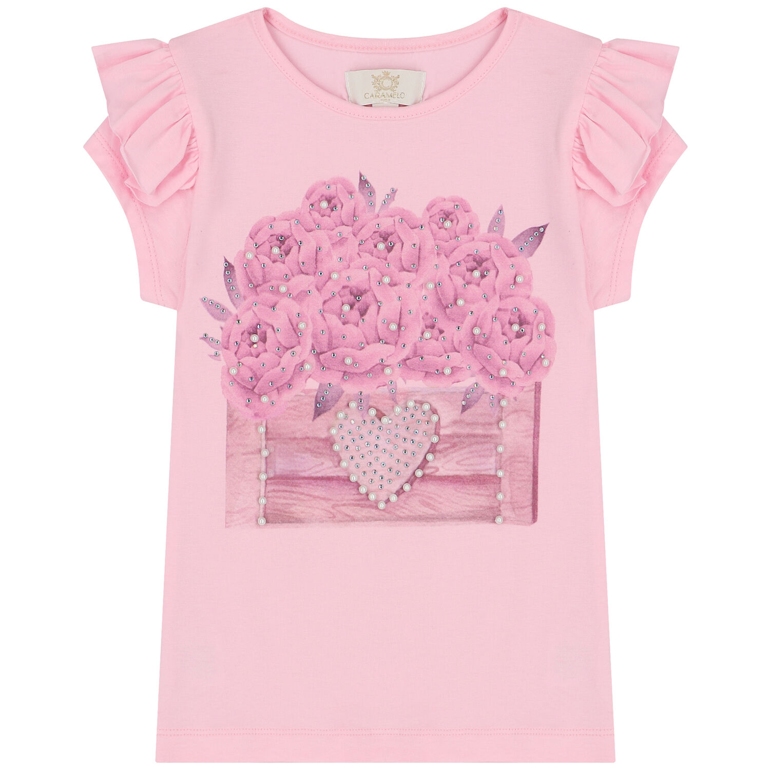 طقم تنورة مزخرفة باللون الوردي, 1, hi-res