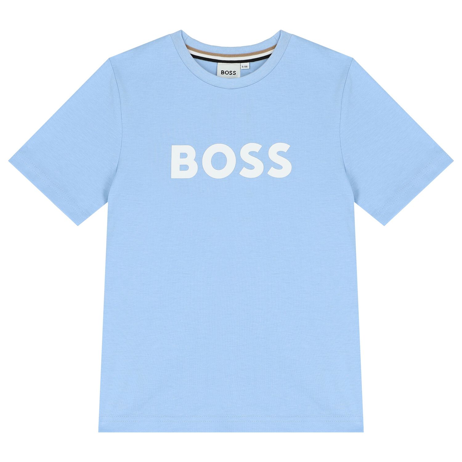 Boys Pale Blue Logo T-Shirt, 5, hi-res