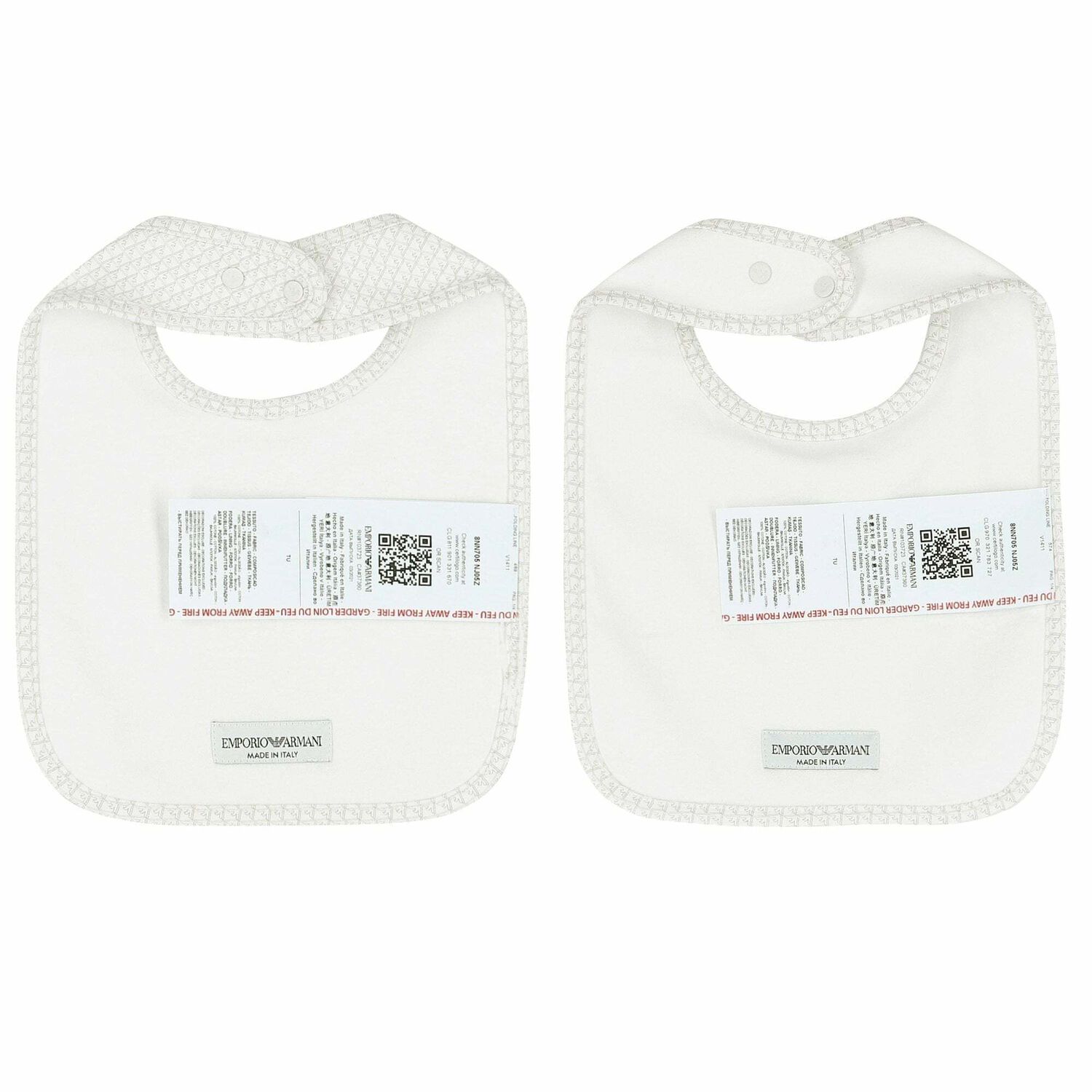 Ivory & Beige Logo Bibs ( 2-Pack ), 3, hi-res image number null