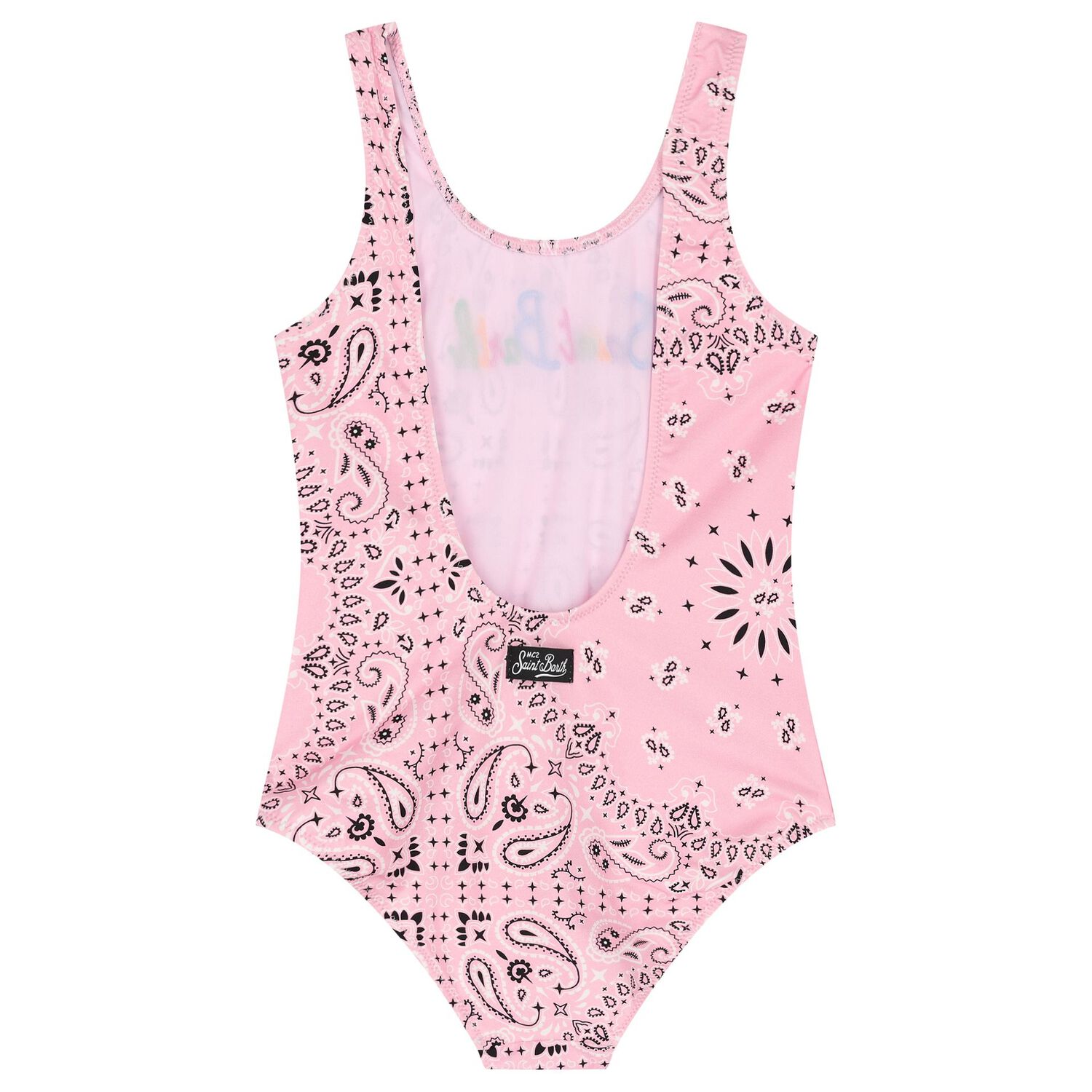 Girls Pink Paisley Logo Swimsuit, 1, hi-res image number null