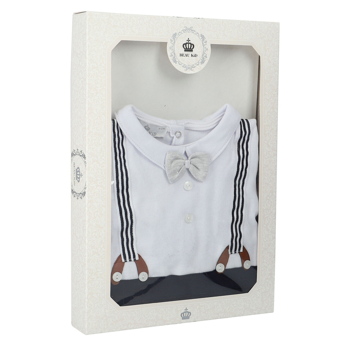 Baby Boys Navy & White Babygrow, 1, hi-res image number null