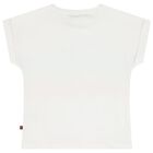 Girls White Zigzag Logo T-Shirt, 1, hi-res