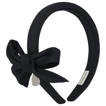 Girls Black Bow Headband