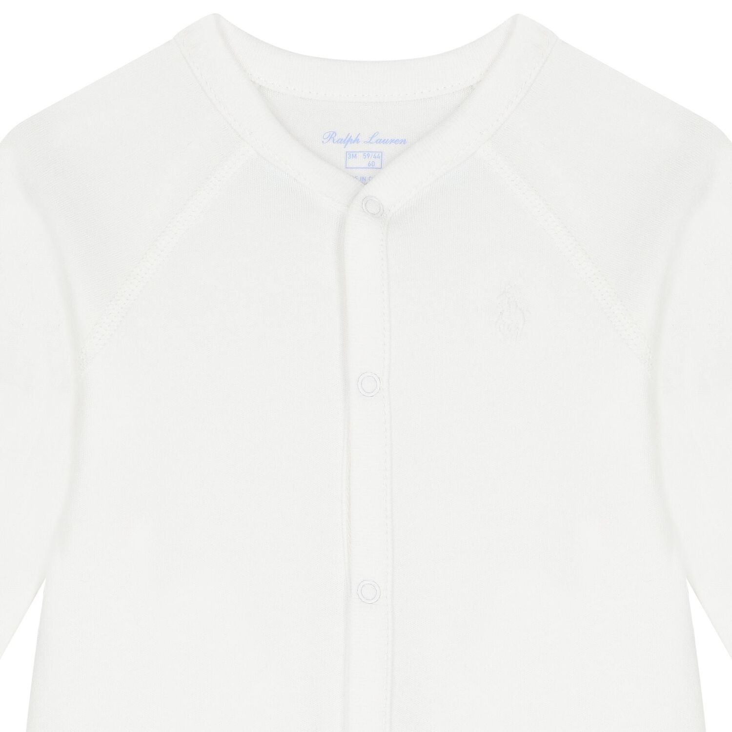 White Cotton Logo Babygrow, 1, hi-res