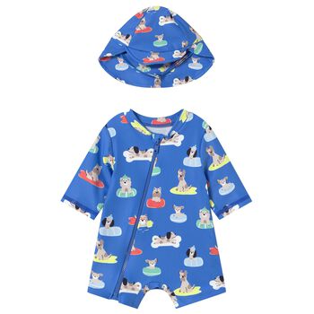 Baby Boys Blue Sunsuit Set