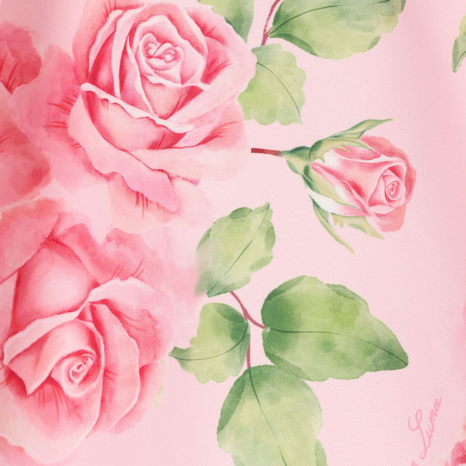 Girls Pink Logo Floral Dress, 1, hi-res