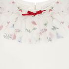 بلوزة مكشكشة باللون العاجي للبنات, 1, hi-res