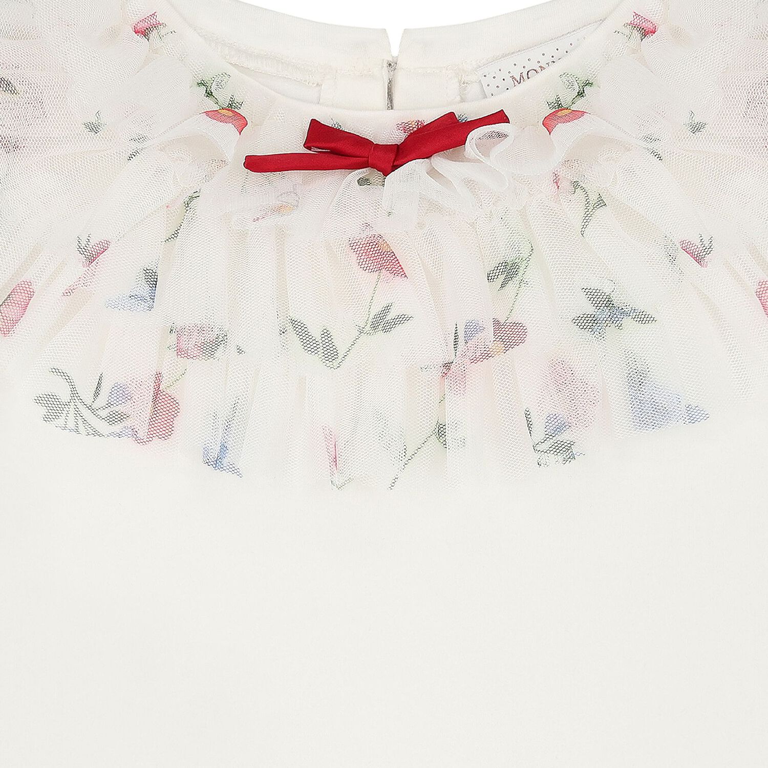 بلوزة مكشكشة باللون العاجي للبنات, 1, hi-res