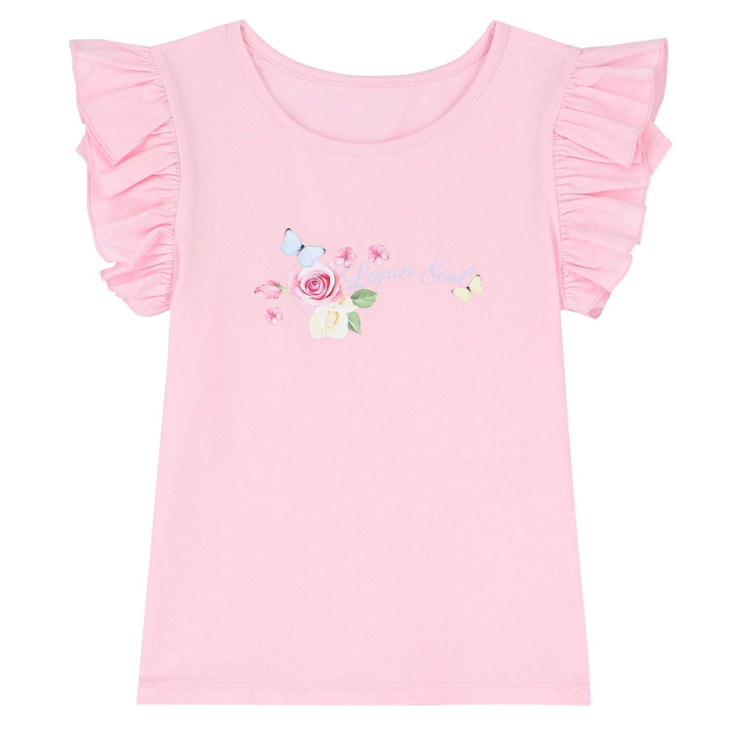 Girls Pink Floral Skirt Set, 1, hi-res image number null