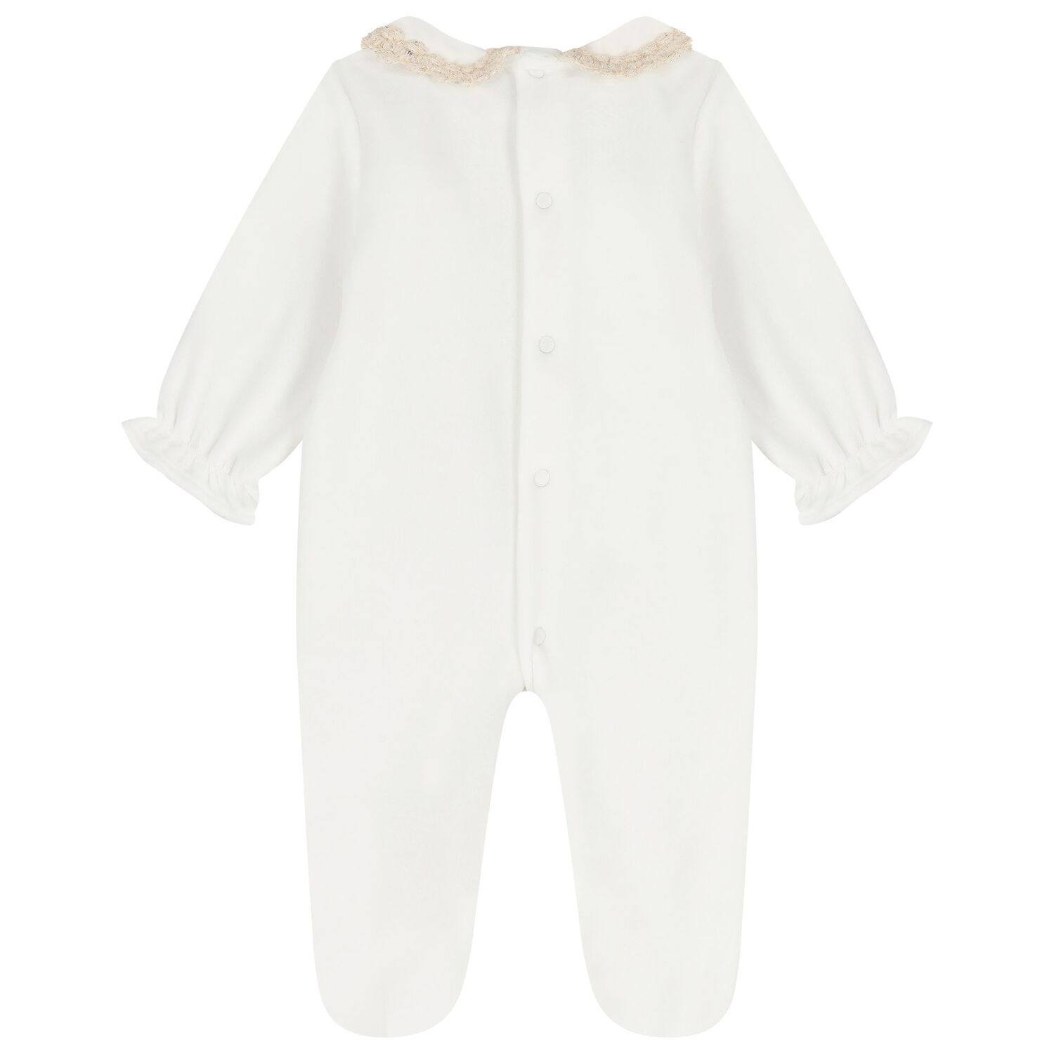 Baby Girls Ivory Velour Babygrow Gift Set, 1, hi-res