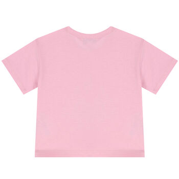 Younger Girls Pink Varsity Tiger T-Shirt