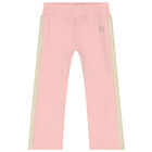 Younger Girls Pink & Gold Logo Tracksuit, 1, hi-res