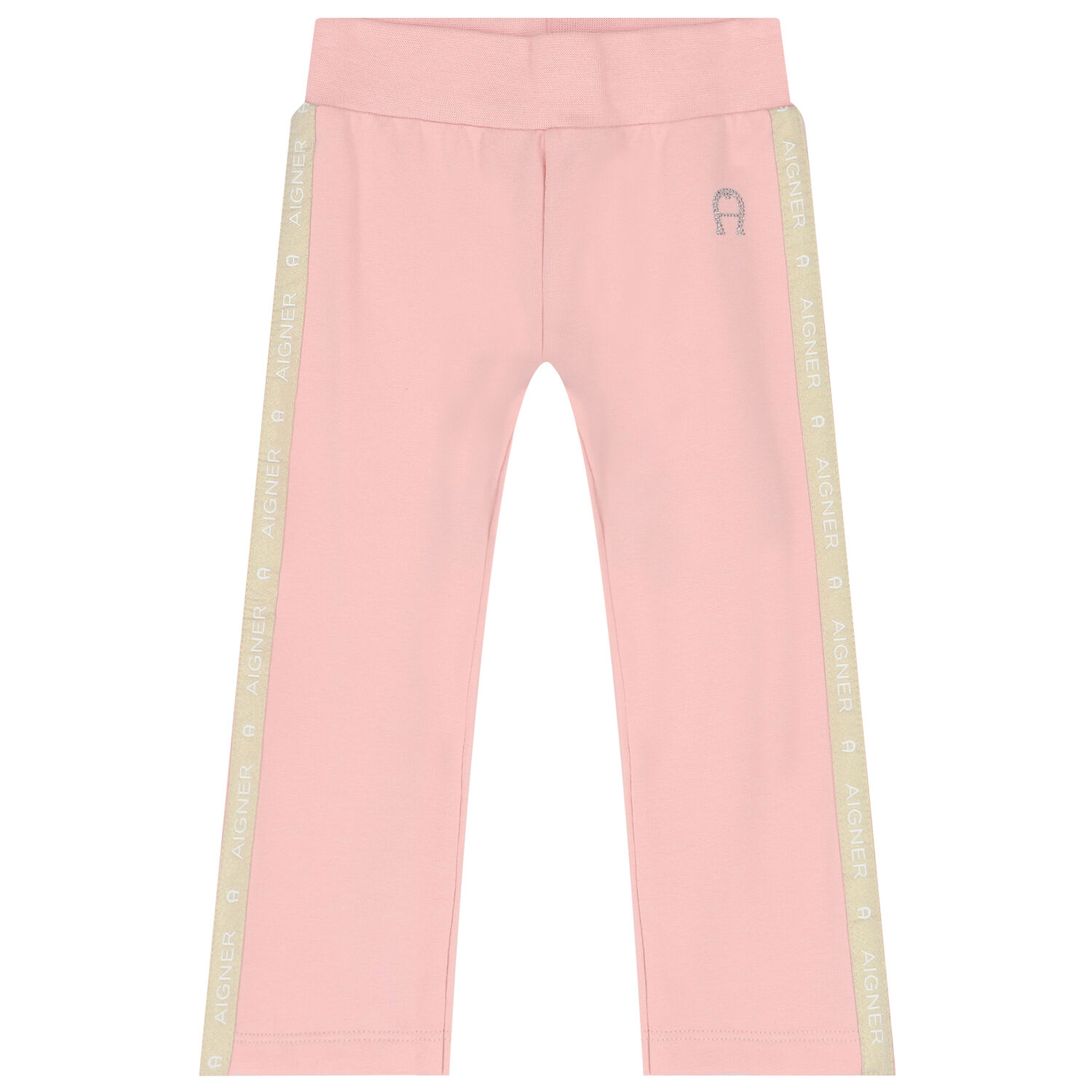 Younger Girls Pink & Gold Logo Tracksuit, 1, hi-res