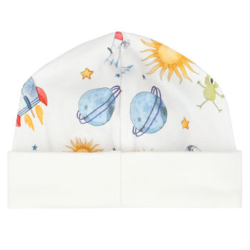 Baby Boys White Space Hat