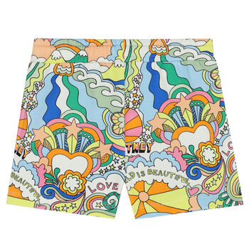 Girls Multi-Colored Logo Shorts