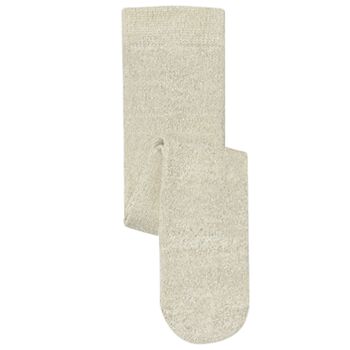 جوارب بنات طويله بالشعار باللون البيج 