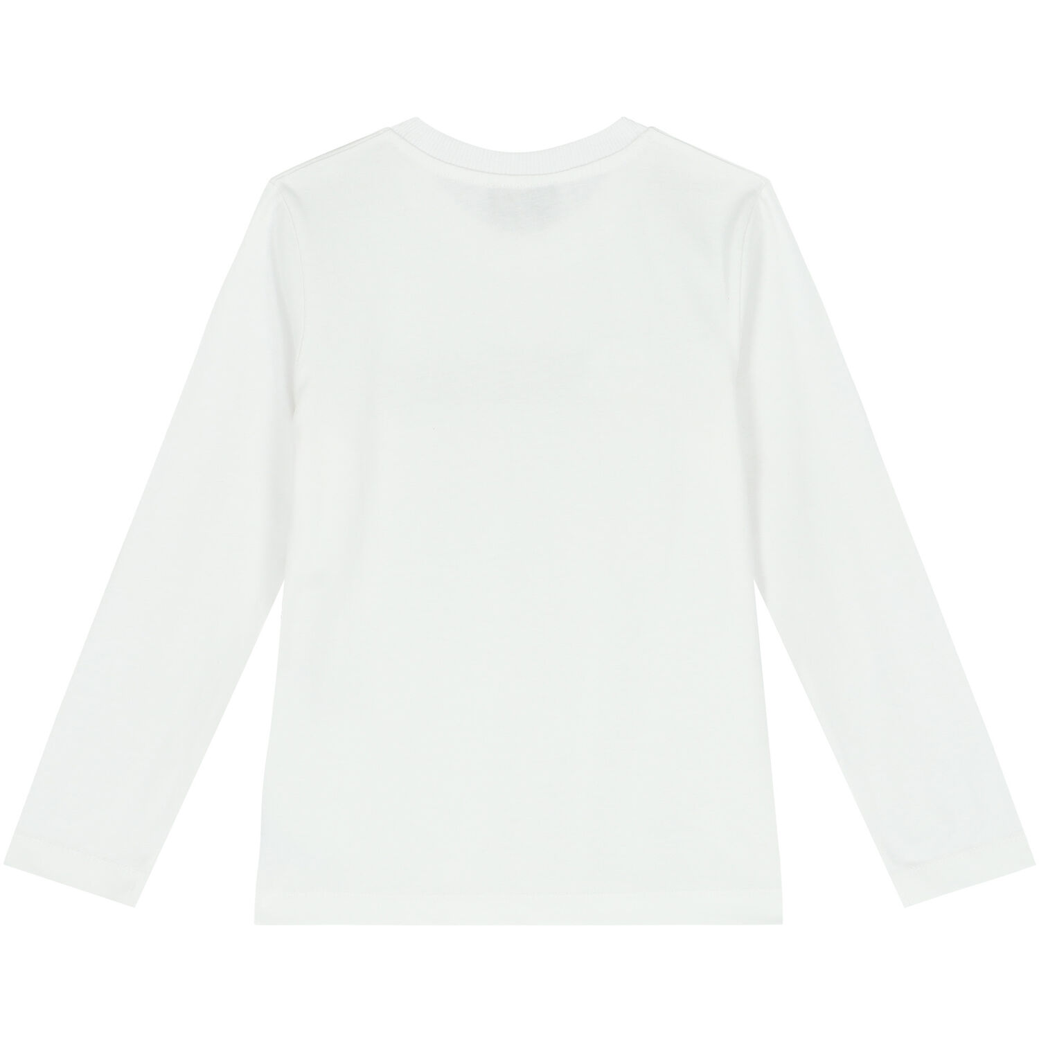 White Teddy Bear Logo Long Sleeve Top, 1, hi-res image number null