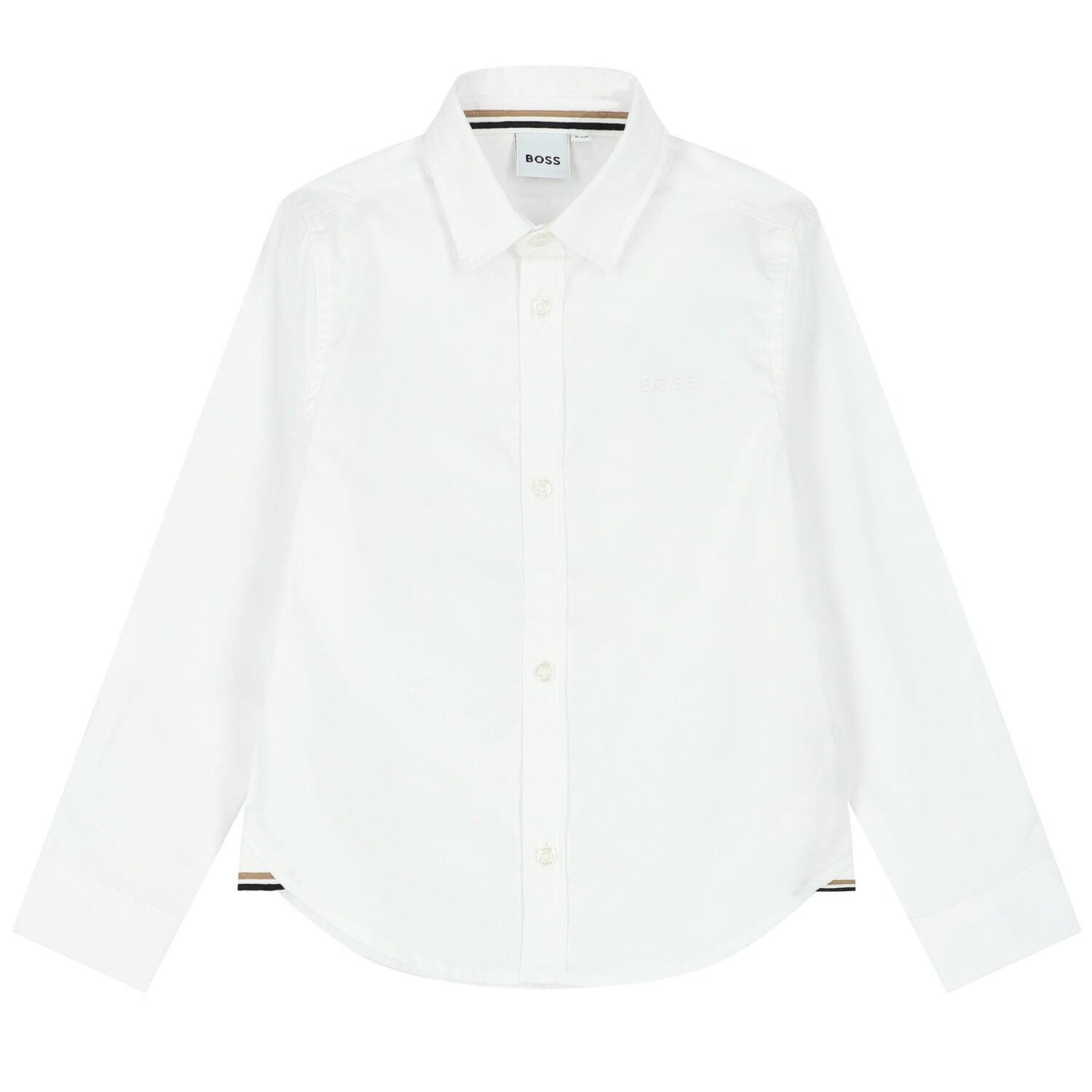 قميص بالشعار باللون الابيض للاولاد, 1, hi-res