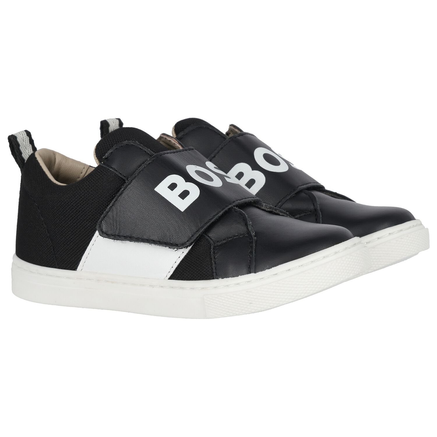 Boys Black Logo Trainers, 1, hi-res image number null