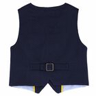 Boys Navy Blue Waistcoat, 1, hi-res