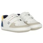 Baby Boys White & Beige Pre Walker Shoes, 1, hi-res