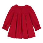 Younger Girls Red Bow Dress, 1, hi-res