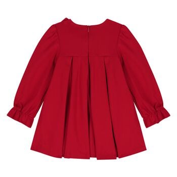 Younger Girls Red Bow Dress