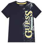 Boys Navy Blue Logo T-Shirt, 3, hi-res
