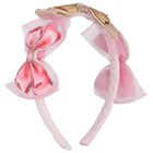 Girls Pink Bow Headband, 1, hi-res