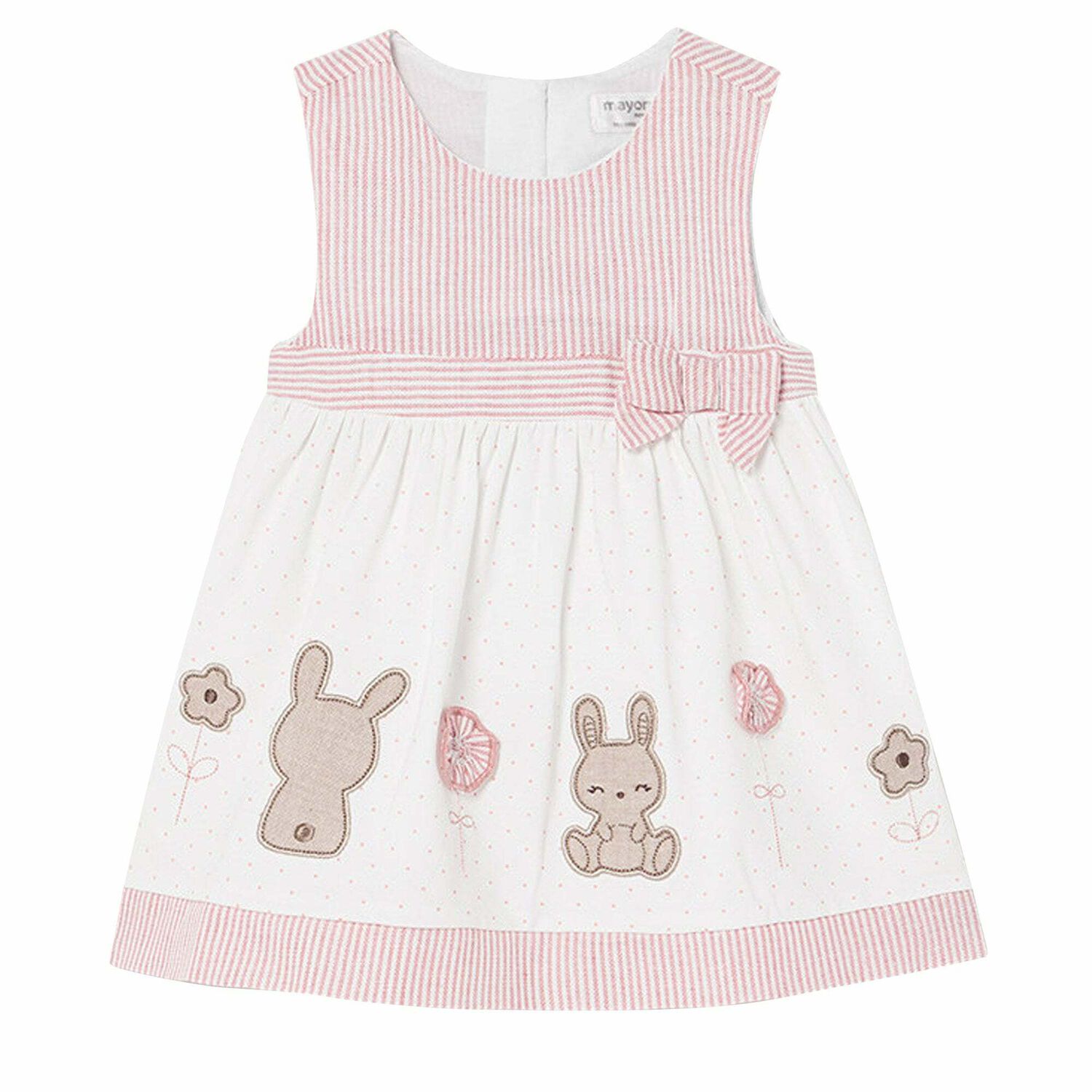 Baby Girls Pink & White Dress, 2, hi-res image number null