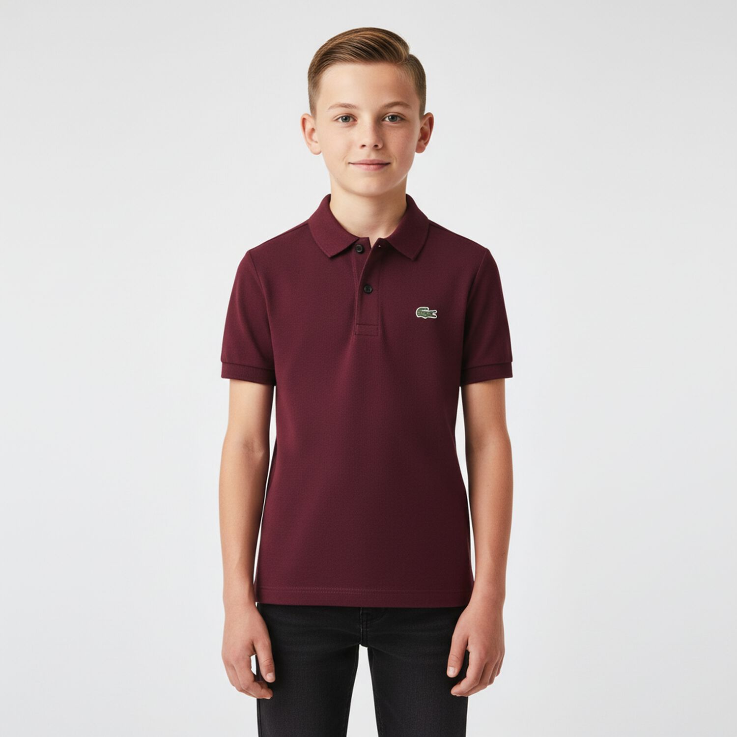 Boys Burgundy Logo Polo Shirt, 4, hi-res image number null